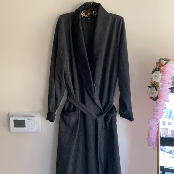 Lane Bryant x Glamour Pinstripe Robe Duster - Picture 2 of 5
